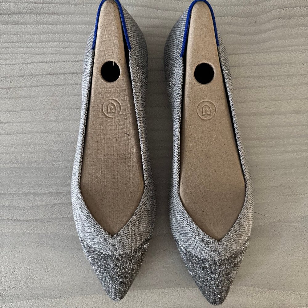 Like New - Rothy's The Point - Silver Metallic - 10